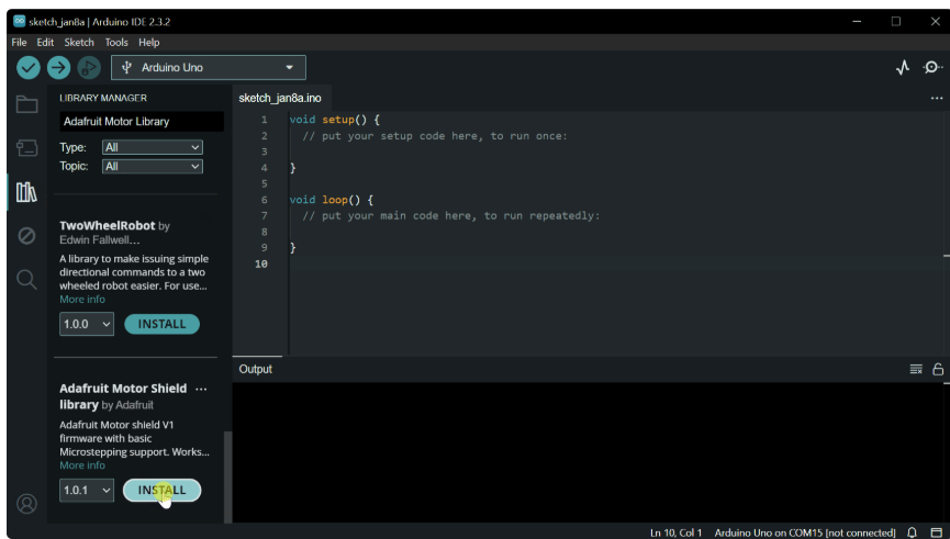 install library screenshot